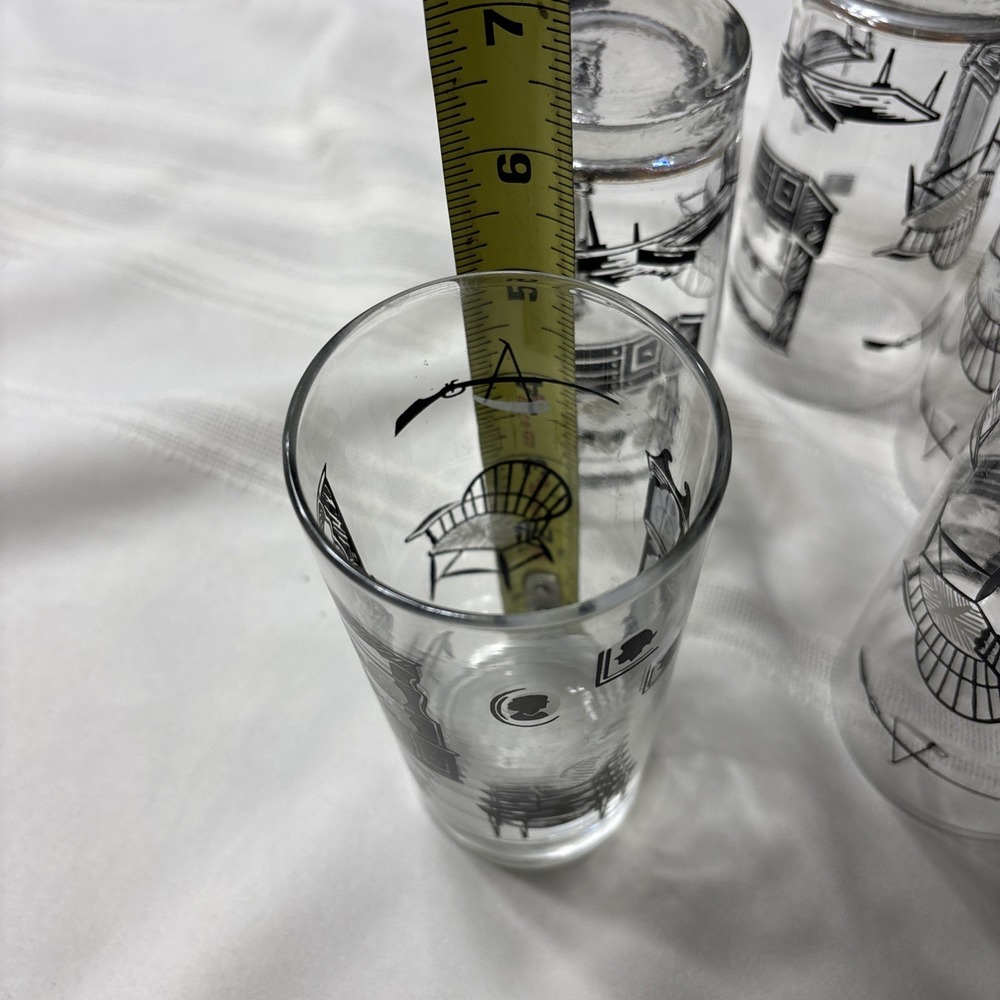 Libbey Colonial Homestead Vintage Drinking Glasses High Ball Set of 5 - Picture 10 of 10